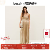 bash夏季 法式 wedding香槟金派对抹胸礼服长裙年会连衣裙1E25ISAB