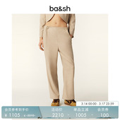 长裤 简约大地色卡其色低腰直筒休闲女士西装 1E25BARN 法式 bash春季