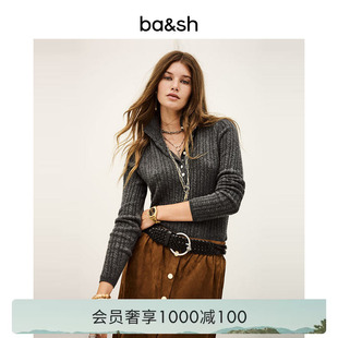 bash冬季 臻奢系列 羊绒 1H25CELE 简约纯色立领毛衣打底针织衫