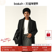bash冬季 外套1H24MUSE 领高质感羊毛混纺大衣女士中长款 法式 西装