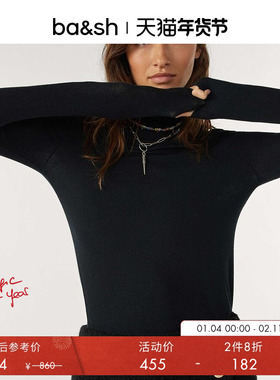 【2件8折】bash冬季内搭上衣莫代尔打底衫高领长袖T恤女士1H23MOV