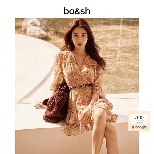 【杨采钰同款】bash2025夏季连衣裙1E25LOLY