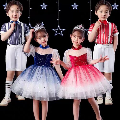 六一儿童大合唱服中小学生爱国合唱团演出服男女童诗歌朗诵表演服