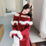 【大货】新年氛围感毛衣两件套套装C021-3213-P205控308，女装套装/套裙，2C021