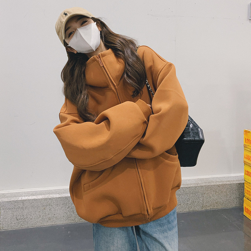 【26春大货】南瓜色复合空气层卫衣外套C021-9039-P135控188,女装卫衣/绒衫,2C021