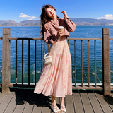 【26春款大货】玫瑰粉牛仔外套吊带裙两件套C021-B09-P185控278，女装套装/套裙，2C021