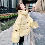 【出货中】25冬蝴蝶结刺绣奶黄90羽绒服C021-3136-P325控488，女装羽绒服，2C021
