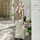 【26春款大货】卡其马甲条纹裙套装C021-1033-P175控268，女装套装/套裙，2C021