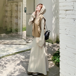 【26春款大货】 卡其马甲条纹裙套装C021-1033-P175控268图片
