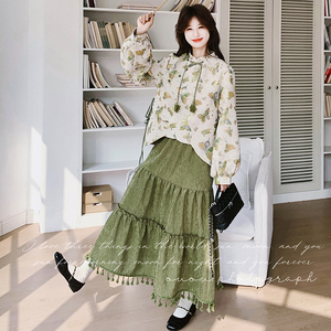 【大货】26春新中式蝴蝶上衣+半身裙套装C021-2620-P195控318图片