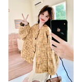 【新款大货】26春新款洛梨黄编织小香风外套C021-2608-P165控248，女装短外套，2C021