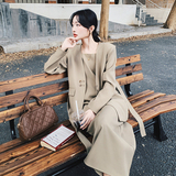 2025秋季新款高级感轻熟风西装套装女气质女神范吊带裙淡人两件套，女装套装/套裙，2C021