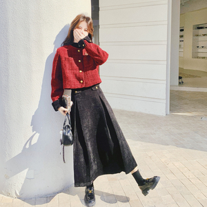 大货 26春 红色小香风套装两件套C021-2602-P195控298图片