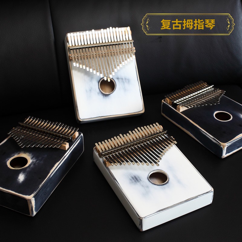 17音21音复古风手指钢琴做旧个性卡林巴拇指琴便携式网红乐器