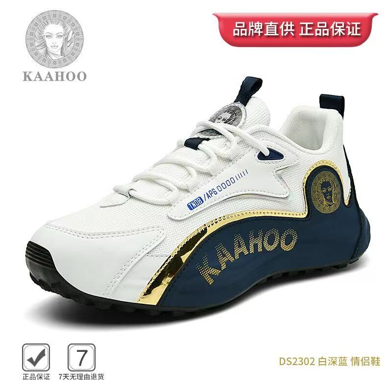 杜莎蕾奴2026新款休闲运动鞋 白蓝色网面耐磨鞋款 情侣手工包底休