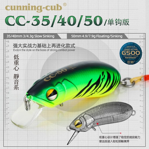 大河奔流CC系列羽毛单钩米诺鱼饵
