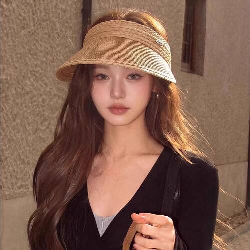 网红草编草帽女夏季复古