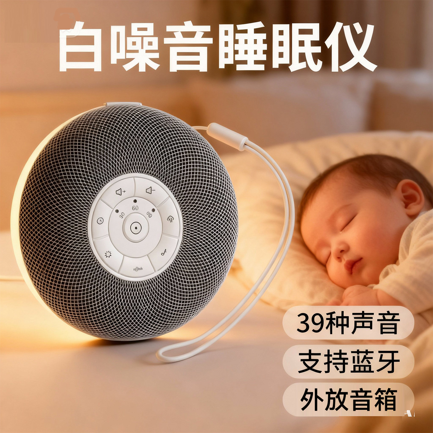 婴儿白噪音哄睡仪蓝牙夜灯