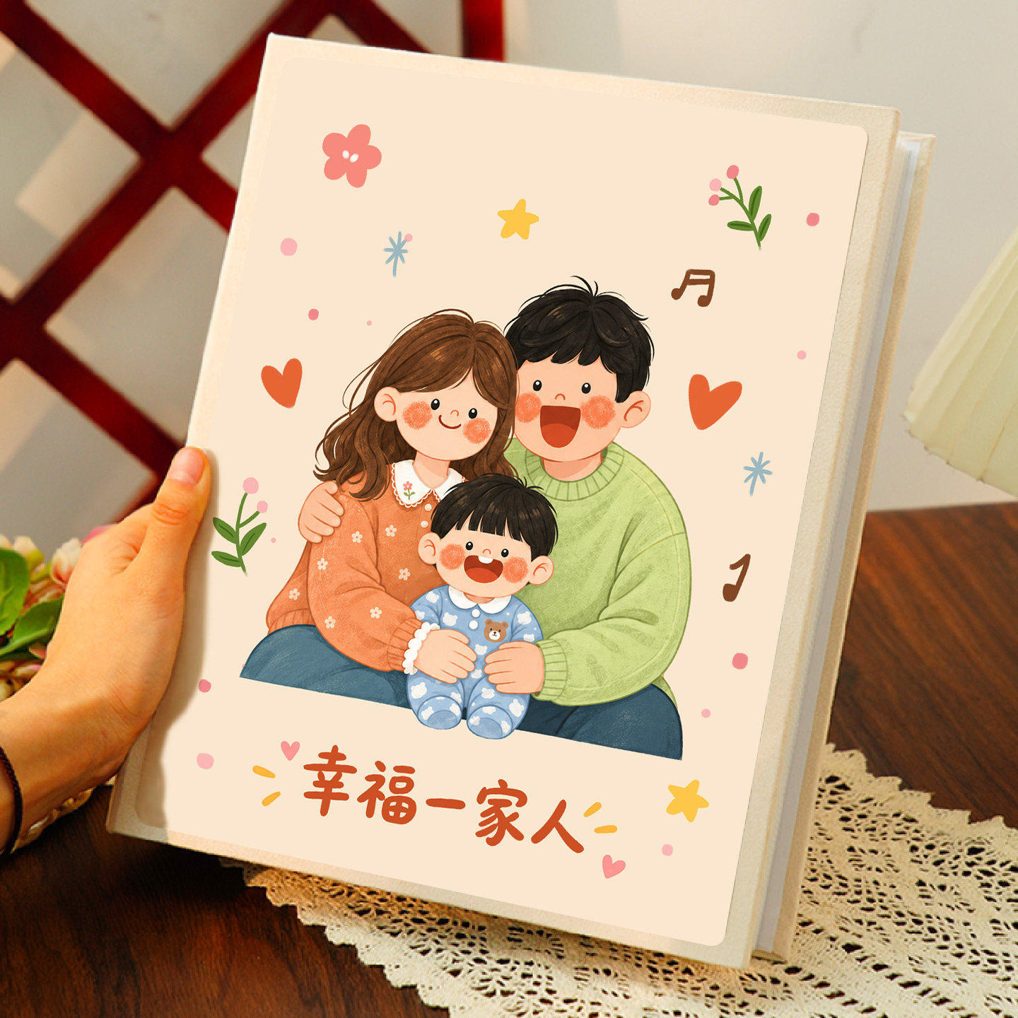 家庭相册本儿童宝宝成长纪念册3寸4寸拍立得照片收纳插页影集五六