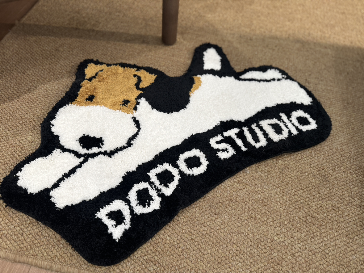 DODO猎狐周边 趴趴小狗地毯 地垫