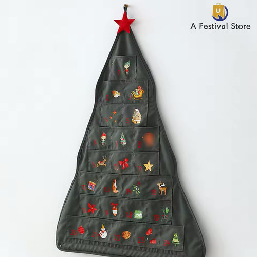 圣诞节新挂历帆布挂历悬挂袋