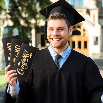 黑金毕业钱夹礼物派对毕业季