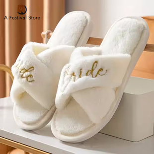 Wedding Slippers Bridal Shower Bachelorette Party Open Toe