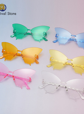 Rimless Butterfly Children's Sunglasses Trendy Outdoor Cute