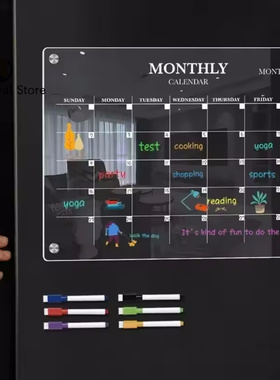 Fridge Magnet Calendar Magnetic Board Weekly Reus 磁性记事板