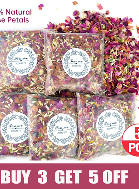 50g Natural Dried Flower Rose Petals Pop Wedding Confetti Bi