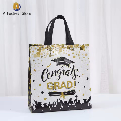 50PCS Graduation Congrats Handheld Bags Nonwoven Candy Gifts