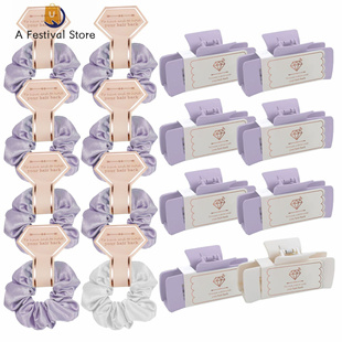 Bridesmaid Gift Satin Hair Ties Scrunchies Elastic Intestine