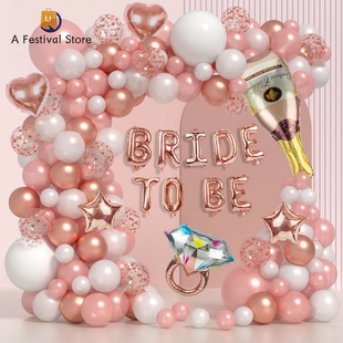 BRIDE TO BE Rose Gold Bachelorette Party Set Bridal Shower