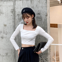 长袖 T恤短款 潮甜美性感xs上衣女薄 重生145小个子夏装 ins网红新品