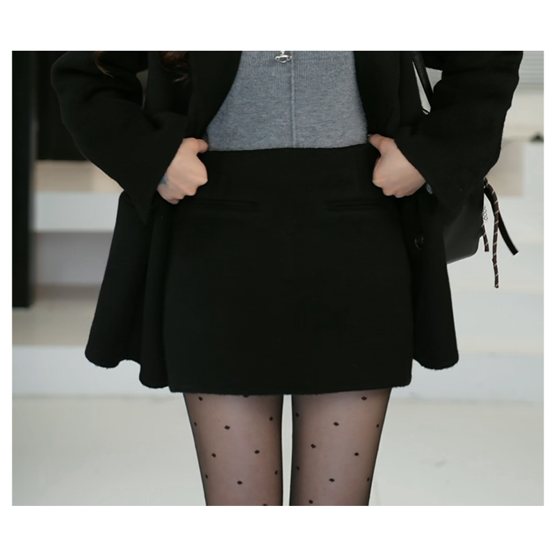 巴黎夜/Co&Sheng重生小个子女款羊毛半身裙短款时尚气质款短裙