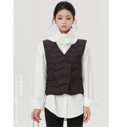 Co&Sheng 重生小个子 可溯源 三星安心羽绒保暖马甲鹅绒洋气女装