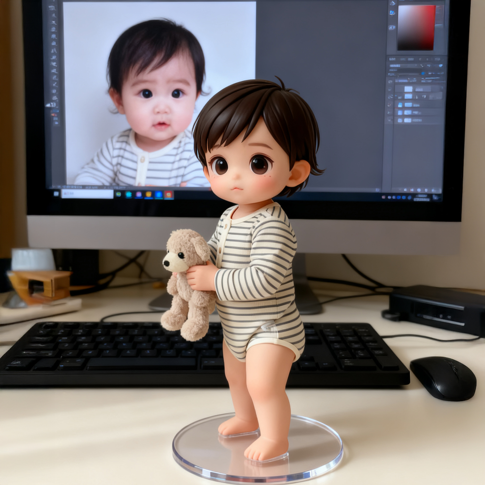 3D打印手办定制纪念百日成长模型