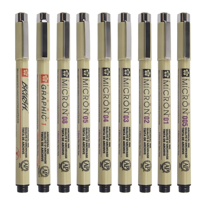 樱花针管笔套装美术绘图