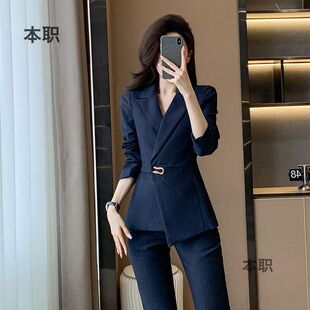 【前台经理】女装时尚气质珠宝店工作服职业秋冬新款长袖西装套装