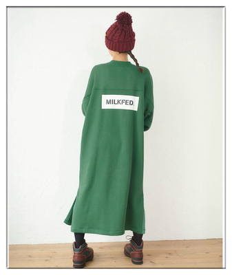 嘻菌菌毛圈简约印花宽松