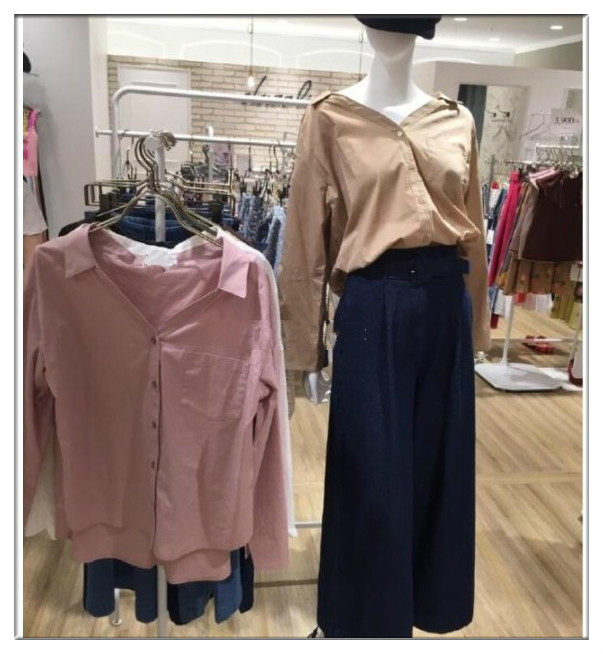 【嘻菌菌】初秋 原 V领 单口袋阔袖口 前短后长 白色长袖衬衫