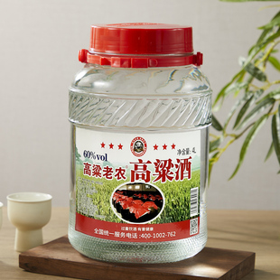 高粱老农4L坛装浓香型纯粮白酒泡酒专用实惠