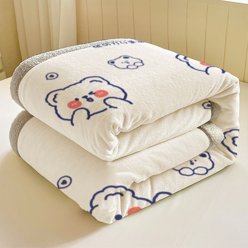 ins风珊瑚绒毛毯子加厚冬季铺床单绒毯宿舍盖毯办公室午睡秋冬天