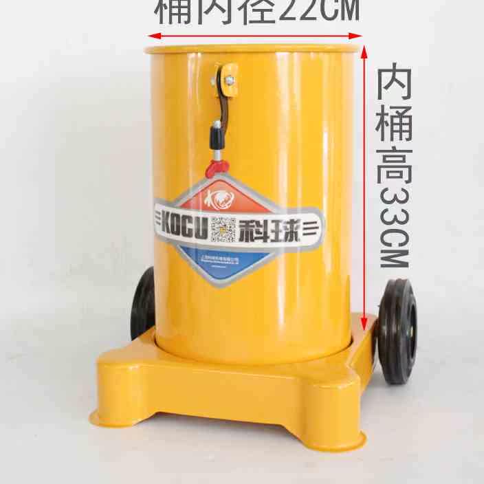 气x动黄油机12升黄油桶带轮子挂钩打油铁桶压油盘弹簧整套容器