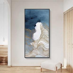 穹宇之间抽象客厅挂画走廊尽头过道楼梯间晶瓷画入户玄关装饰画