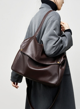 Cale&Klntoe2025新款 大容量单肩真皮托特包软皮大包高级女包