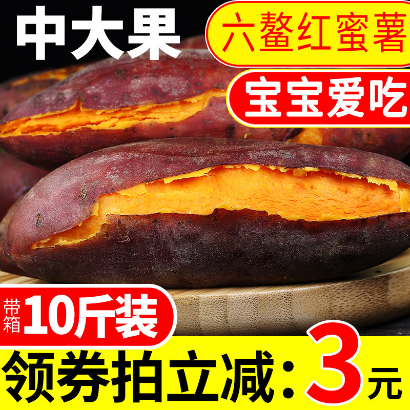 （现挖中大果）福建六鳌沙地红蜜薯糖心板栗红薯应季地瓜新鲜10斤