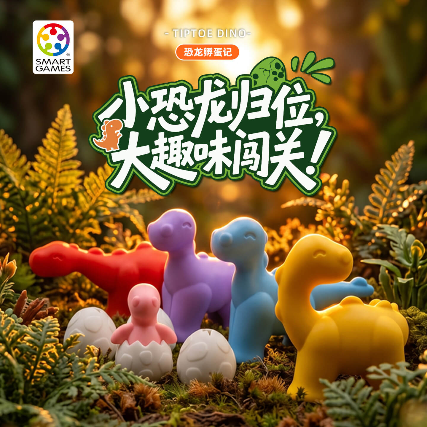 【弯弯专享】新品SmartGames恐龙孵蛋记益智玩具桌游4岁+生日送礼