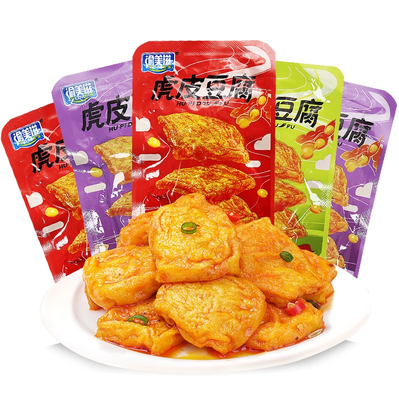 渝美滋虎皮豆腐500g豆腐干零食小包装香辣豆干素肉小吃休闲食品