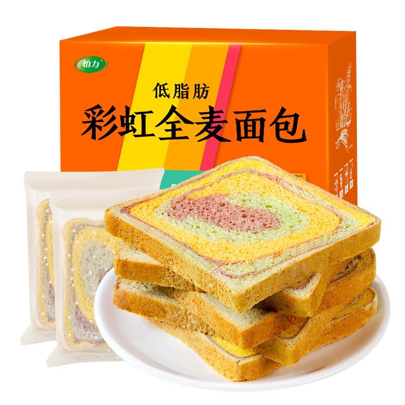 彩虹面包吐司早餐整箱